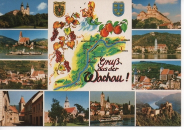 Ansichtskarte Gruß aus der Wachau - Mehrbildkarte